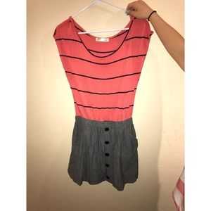 pink and black summer romper